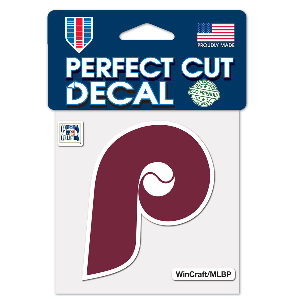 Philadelphia Phillies Throwback 4"x4" DieCut Decal Logo