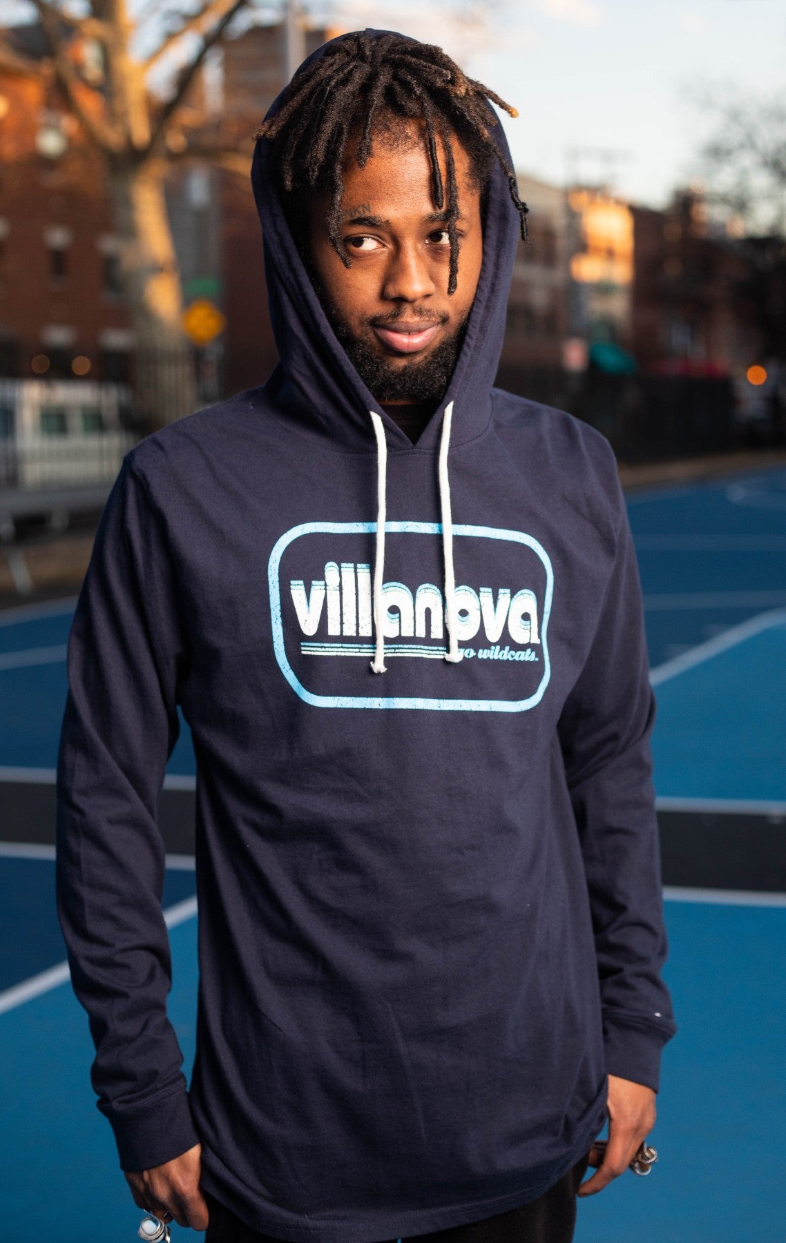 Villanova University 80's logo light hoodie