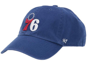 Philadelphia 76ers Blue Clean Up Hat - 76 logo