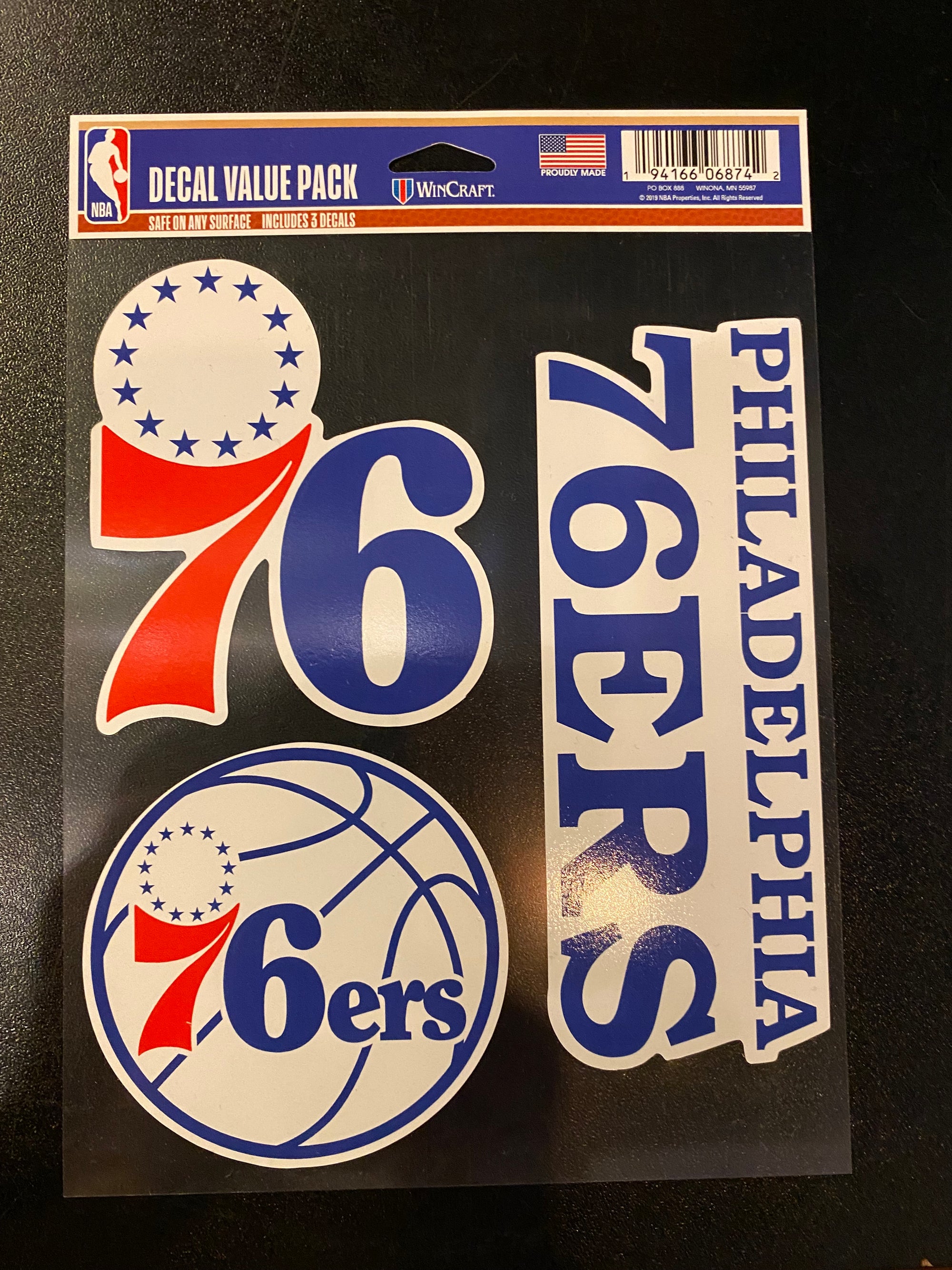Philadelphia 76ers Legacy 3 piece Window Decal