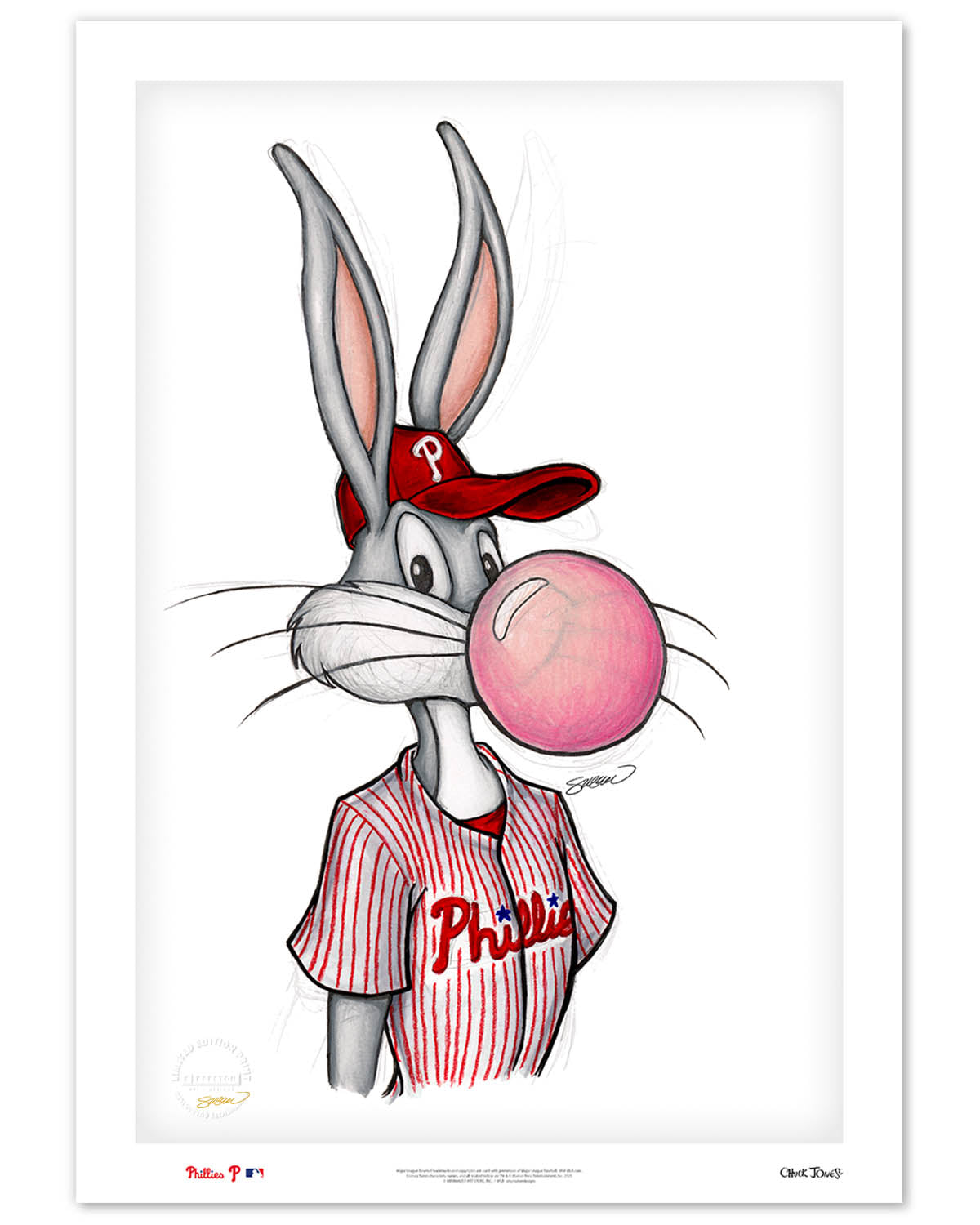 Bubble Gum Bugs Bunny x Philadelphia Phillies poster print
