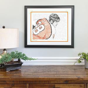 Eric Lindros Print by Philly Word Art