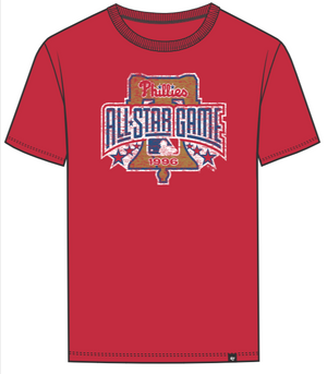 Philadelphia Phillies Cooperstown 1996 ASG Racer Red Premier Franklin tee