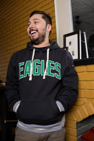 Philadelphia Eagles Historic Flint Black Eastport Hoodie Mens