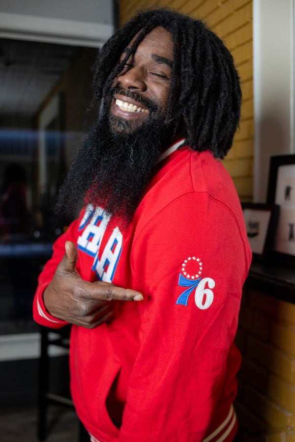 Philadelphia 76ers Racer Red Wax Pack Pro Track Jacket - Shibe