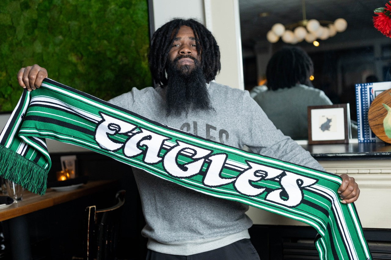 Philadelphia Eagles Retro Hyper Stripe Big Logo Scarf