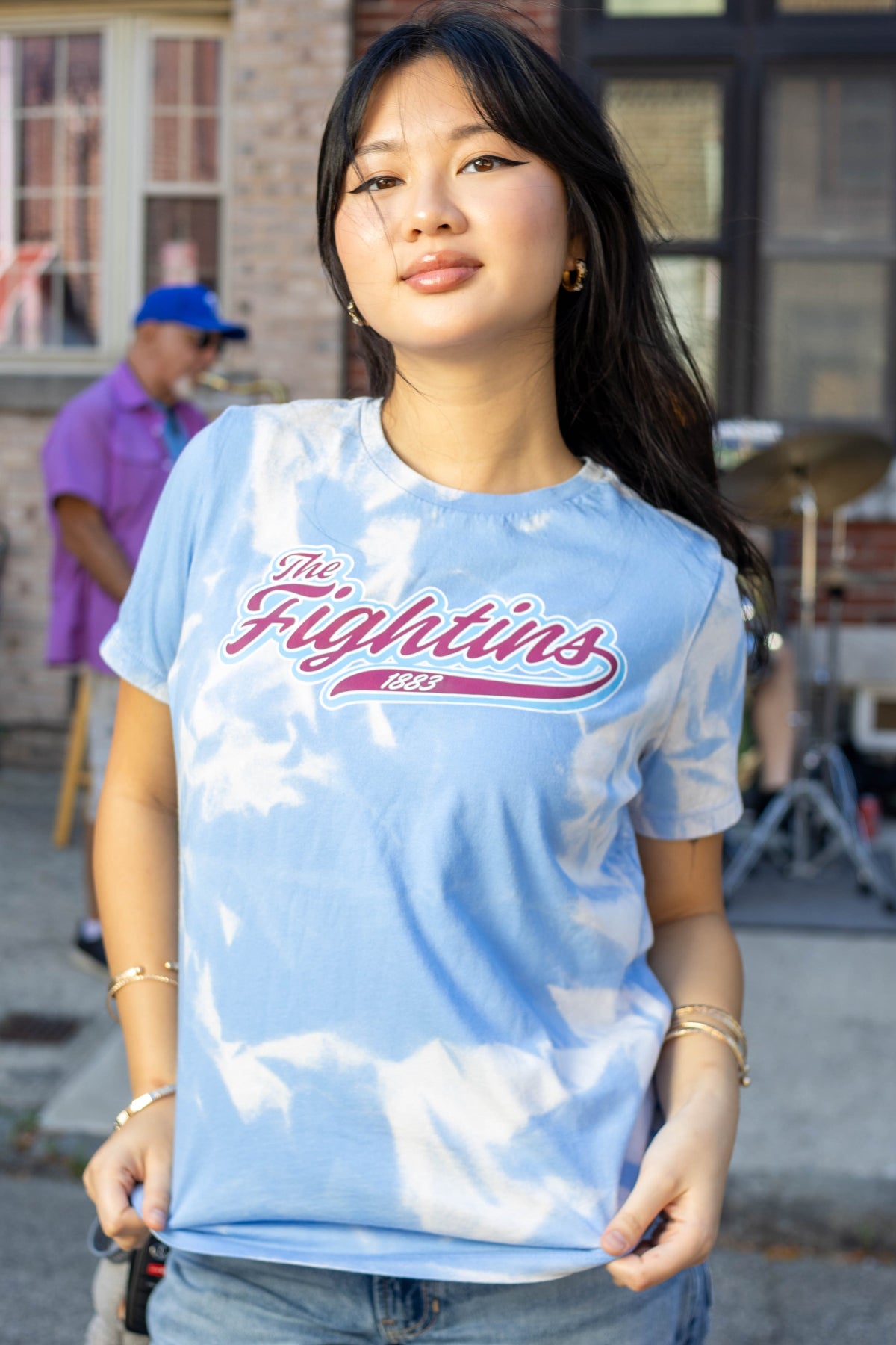Fightins 1883 tie dye baseball tee