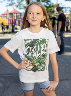 Philadelphia Eagles throwback youth white t-shirt from Shibe Vintage Sports
