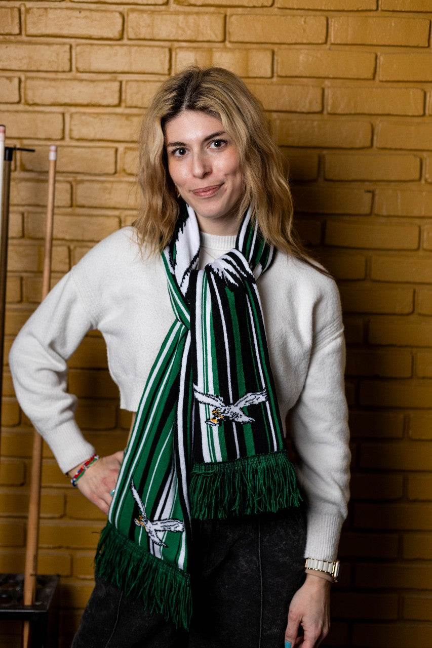 Philadelphia Eagles Retro Hyper Stripe Big Logo Scarf