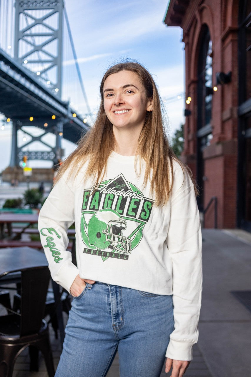 Philadelphia Eagles Women's Helmet Crop Fleece