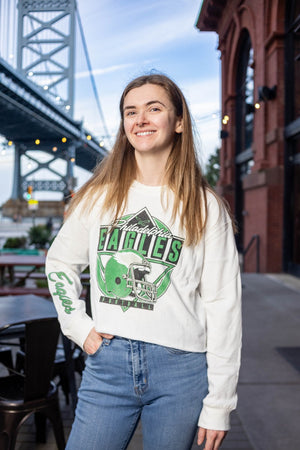 Philadelphia Eagles Women's Helmet Crop Fleece