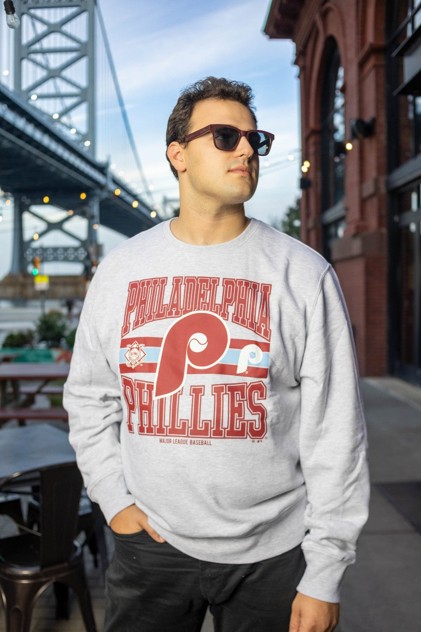 Philadelphia Phillies Relay Grey Letters Headline Crew