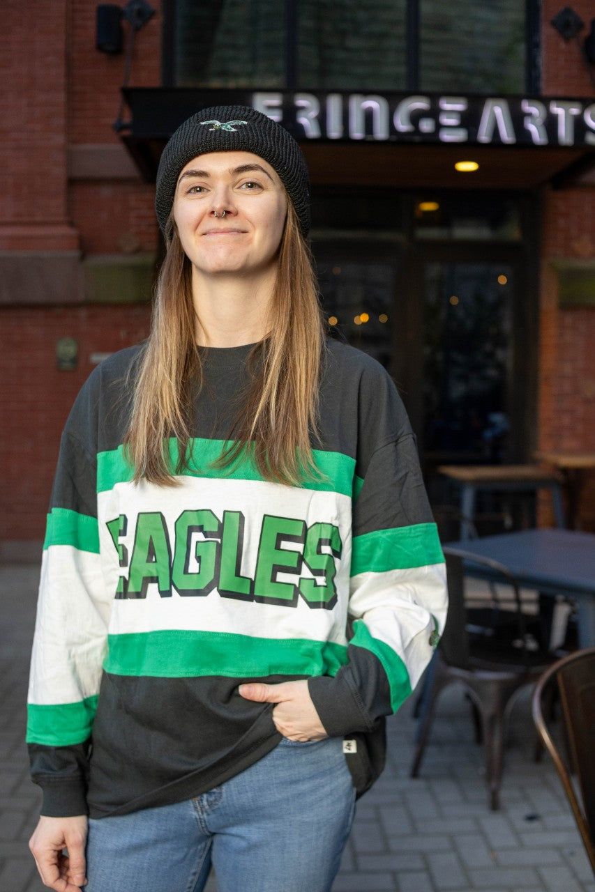 Philadelphia Eagles Historic Flint Black Breezy Archive Long sleeve