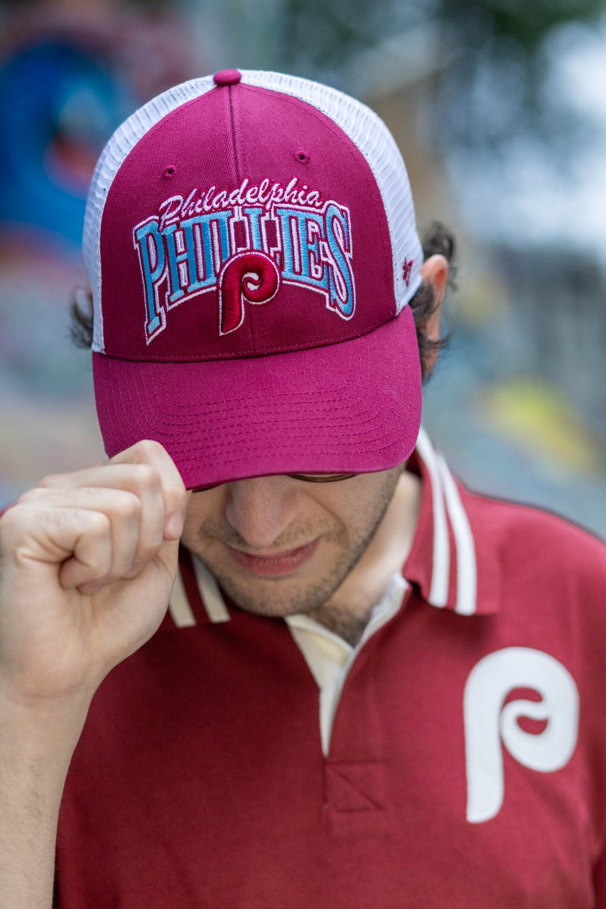 THE CAP 別注 Philadelphia Phillies スタジャン Philadelphia Phillies Cooperstown Cardinal Keystone Mesh Clean Up
