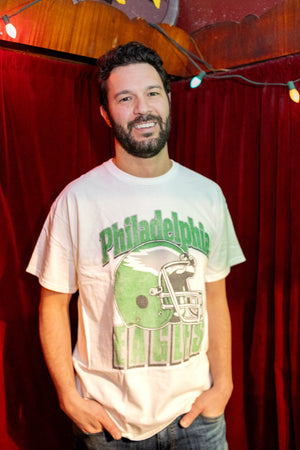 Philadelphia Eagles Throwback Helmet White T-shirt