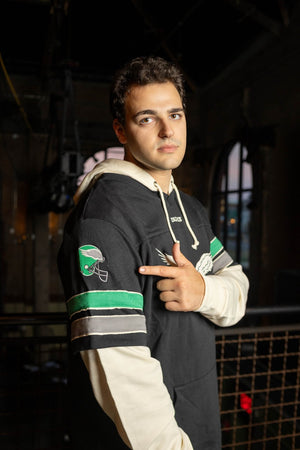 Philadelphia Eagles Historic Split Zone Duo Cornerback Lacer Hoodie