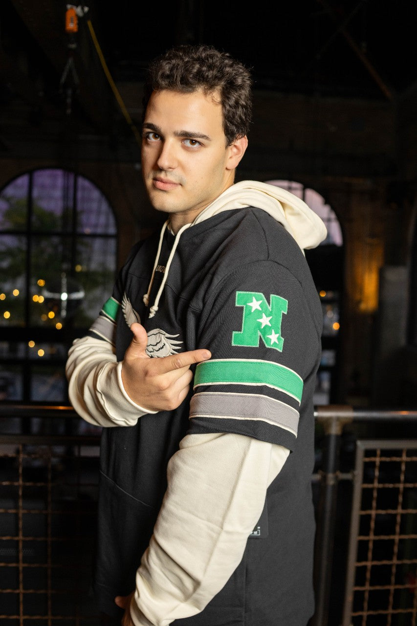Philadelphia Eagles Historic Split Zone Duo Cornerback Lacer Hoodie