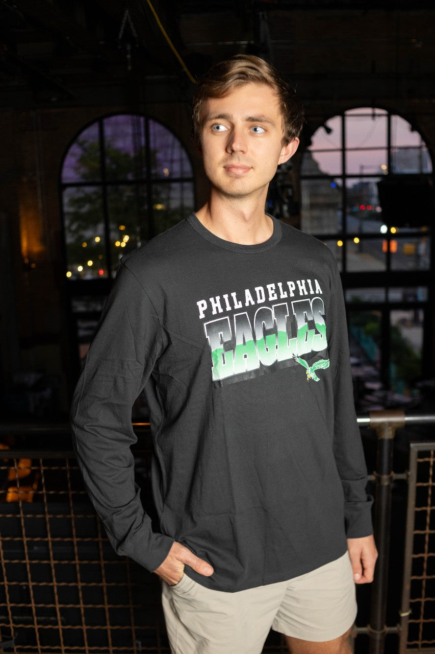 Philadelphia Eagles Legacy Black Polished Franklin Long Sleeve tee