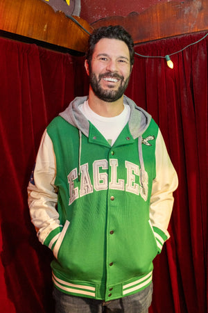 Philadelphia Eagles Men's Courtside Fleece Button Front Jacket