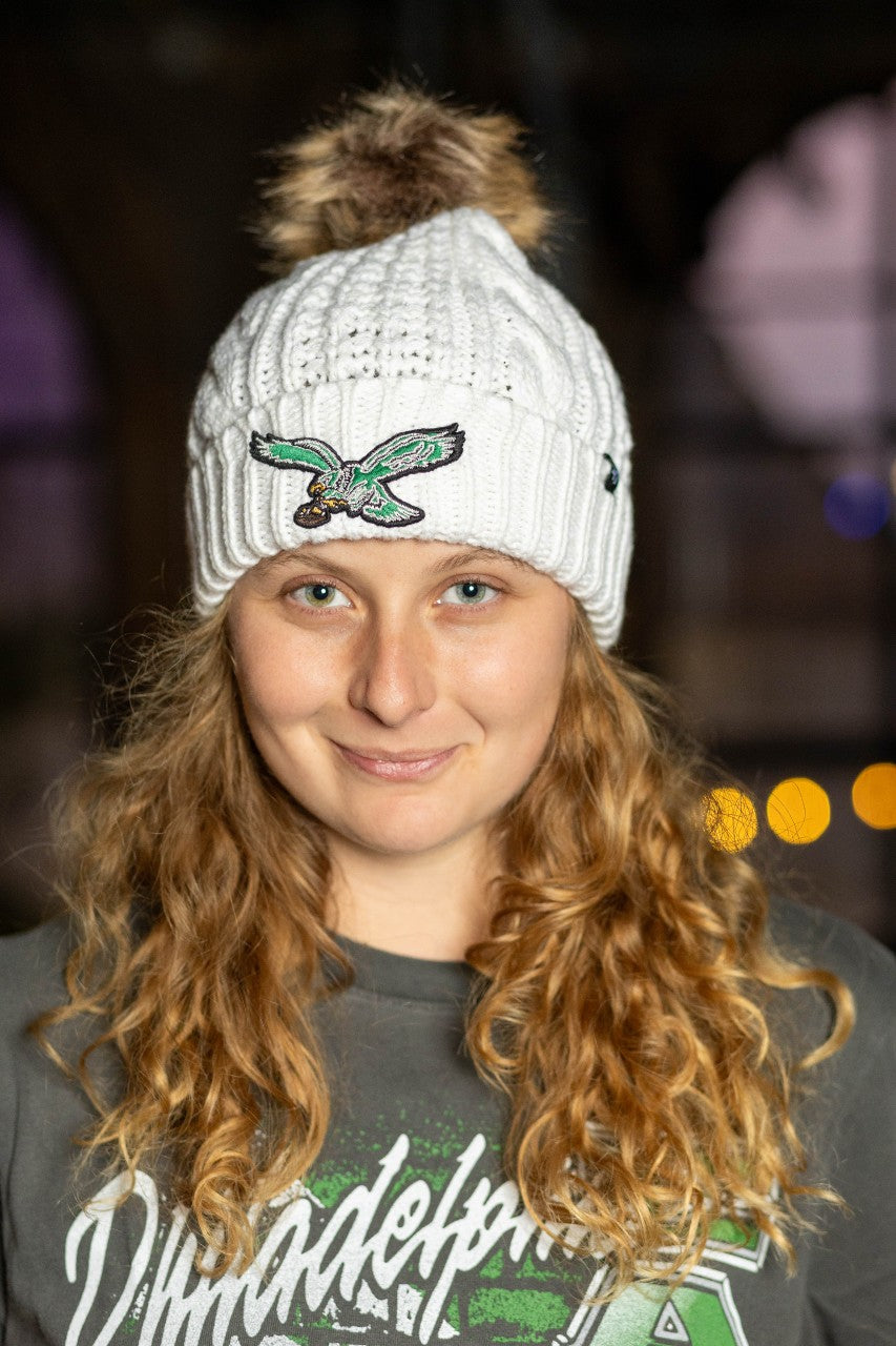 Philadelphia Eagles Historic White Meeko Women's Cuff Knit
