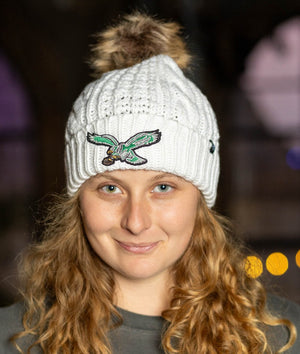 Philadelphia Eagles Historic White Meeko Women's Cuff Knit