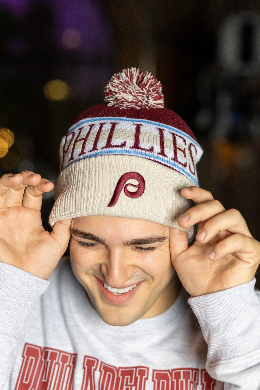 Philadelphia Phillies Cooperstown Knit Hat with Pom