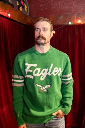 Philadelphia Eagles Men's Head Coach Kelly Green Sweater