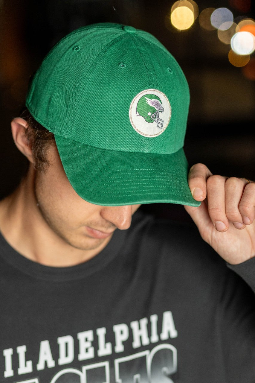 Philadelphia Eagles Metallic Helmet Patch Clean Up Hat