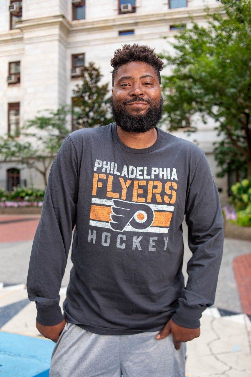 Philadelphia Flyers Flint Black Top Bin Franklin Long Sleeve Tee