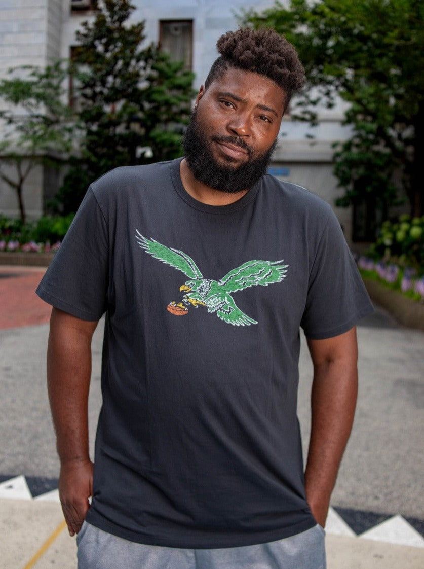 philadelphia eagles gear 47 Philadelphia Eagles Black PREMIER Franklin Short Sleeve Fashion T Shirt, Black, 100% COTTON, Size M, Rally House