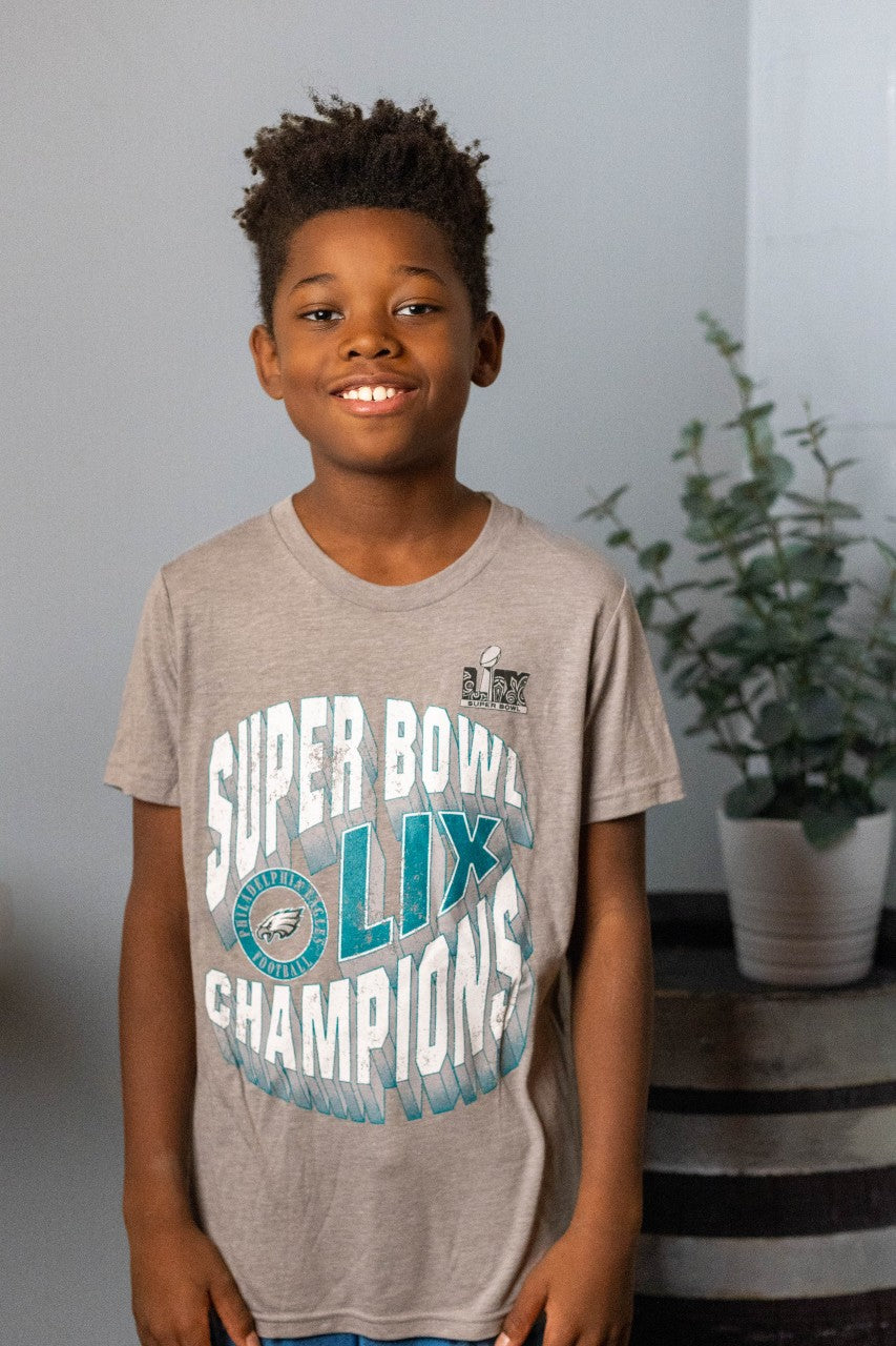 Philadelphia Eagles Youth Super Bowl LIX Champion Historic Win T-shirt