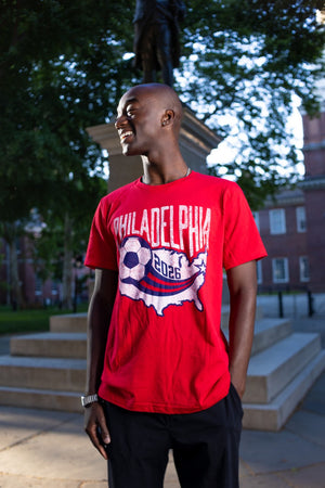 Philadelphia Soccer 2026 Red T-shirt