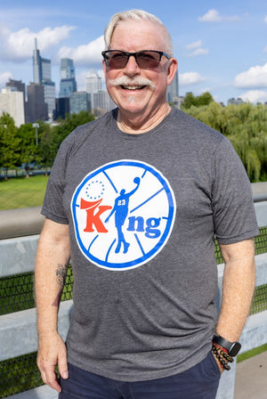The King of Basketball Logo charcoal t-shirt