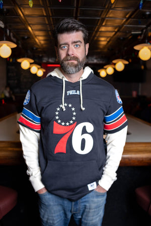 Philadelphia 76ers Flint Black Split Zone Cornerback Duo Hoodie