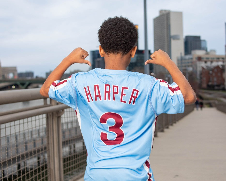 Maillot joueur rouge Nike Philadelphia Phillies Bryce Harper #3 Maillot joueur rouge Nike Philadelphia Phillies Bryce Harper #3