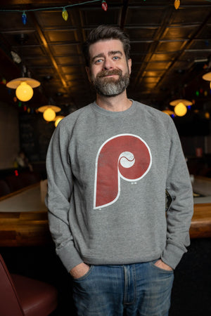 Philadelphia Phillies Vintage Grey Relay Crew