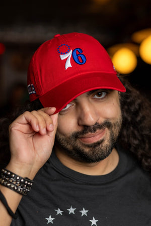 Philadelphia 76ers Red Clean Up with side embroidery