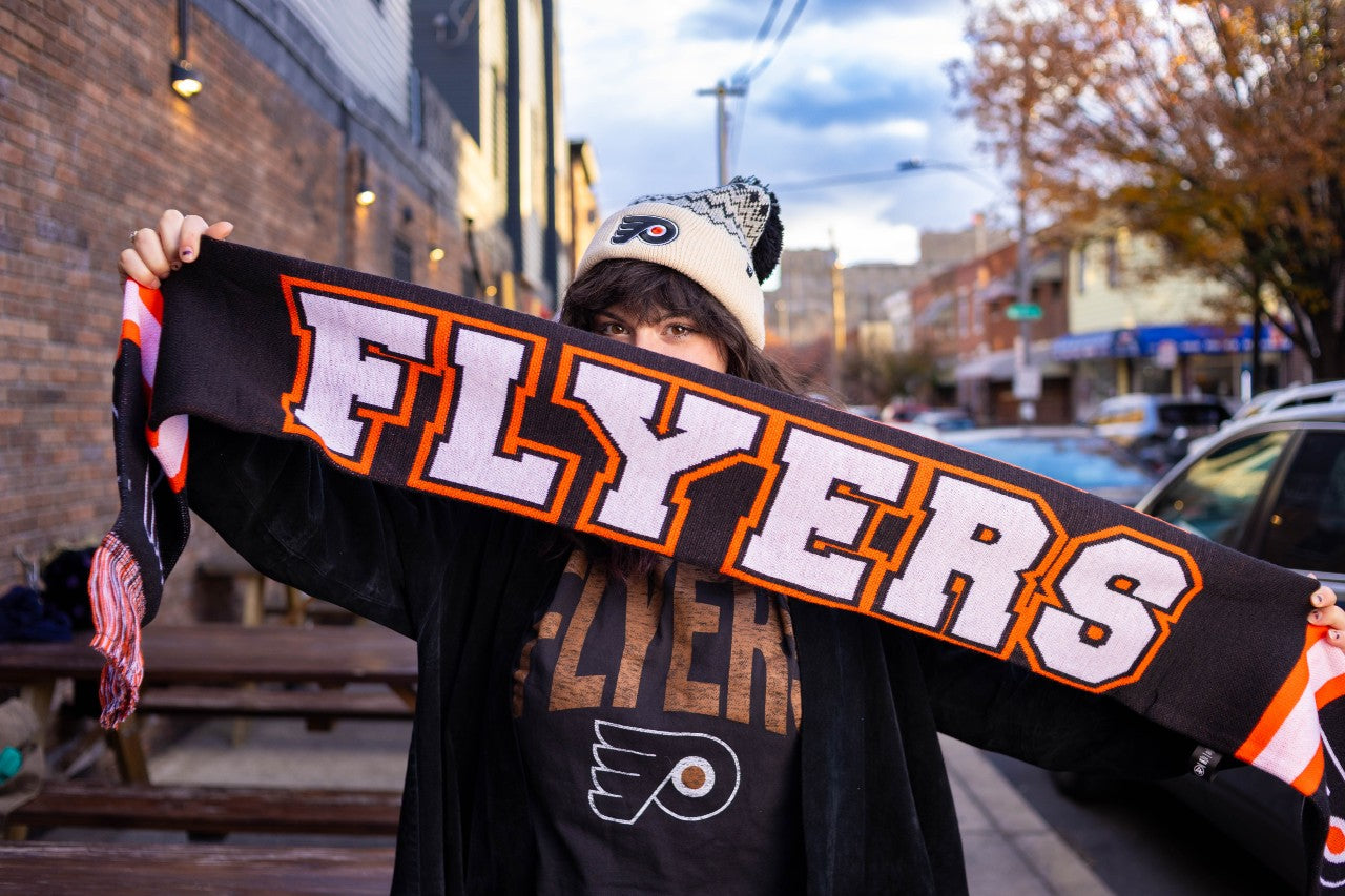 Philadelphia Flyers Black Breakaway Scarf - Shibe Vintage Sports