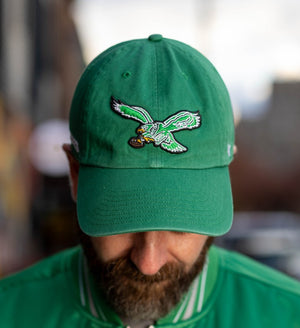 Philadelphia Eagles Historic Kelly Clean Up hat with side patch