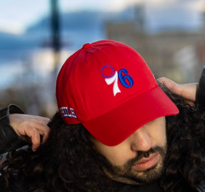 Philadelphia 76ers Red Clean Up with side embroidery