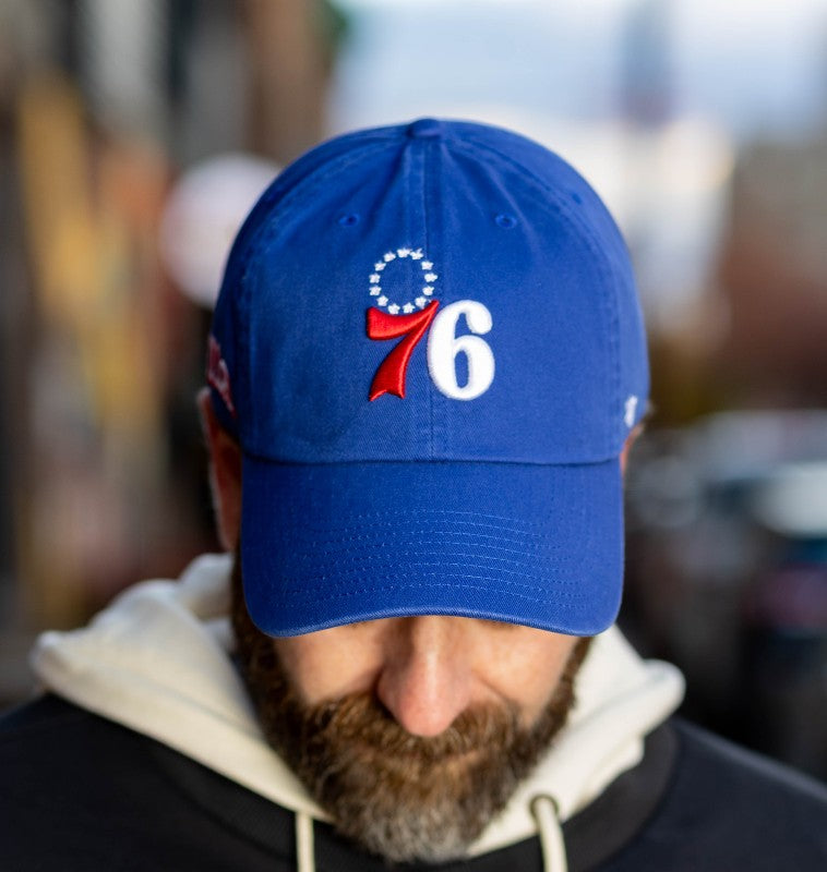 Philadelphia 76ers Royal Clean Up with side embroidery