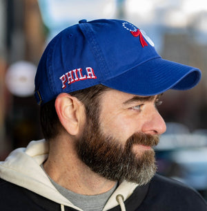 Philadelphia 76ers Royal Clean Up with side embroidery