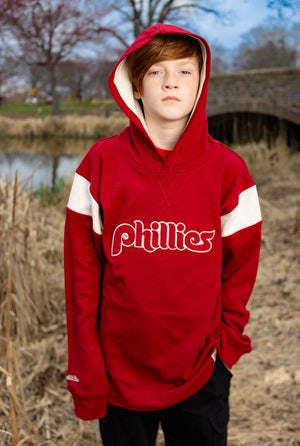 Philadelphia Phillies Youth Thermal Lightweight Maroon Hoodie