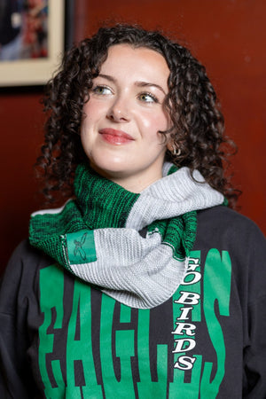Philadelphia Eagles Retro Ribbed Knit Infinity Scarf