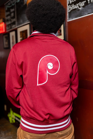 Philadelphia Phillies Full Zip Maroon Track Jacket