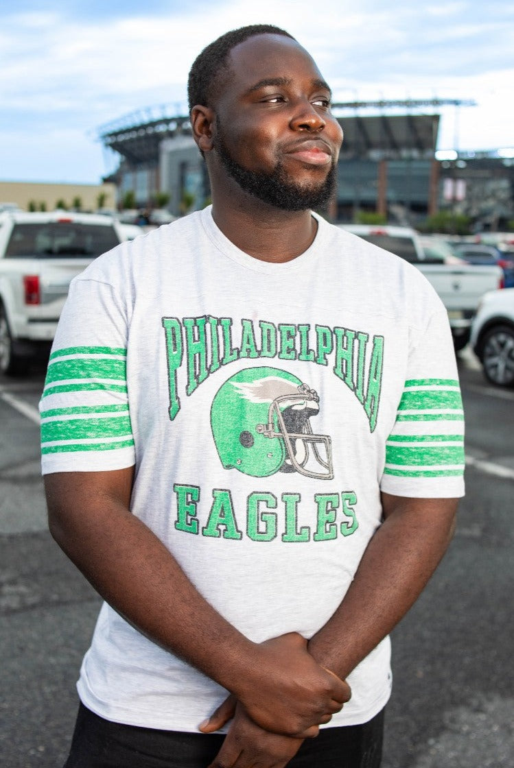 Philadelphia Eagles Throwback Heritage Warped Block T-Shirt