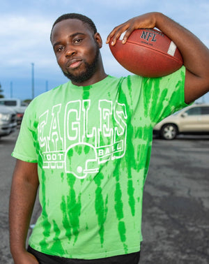 Youth Kelly Green Philadelphia Eagles Retro Color Block Pullover
