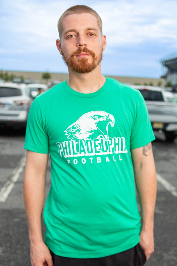 Philadelphia Eagles Running Back Kelly Green Tee - Shibe Vintage