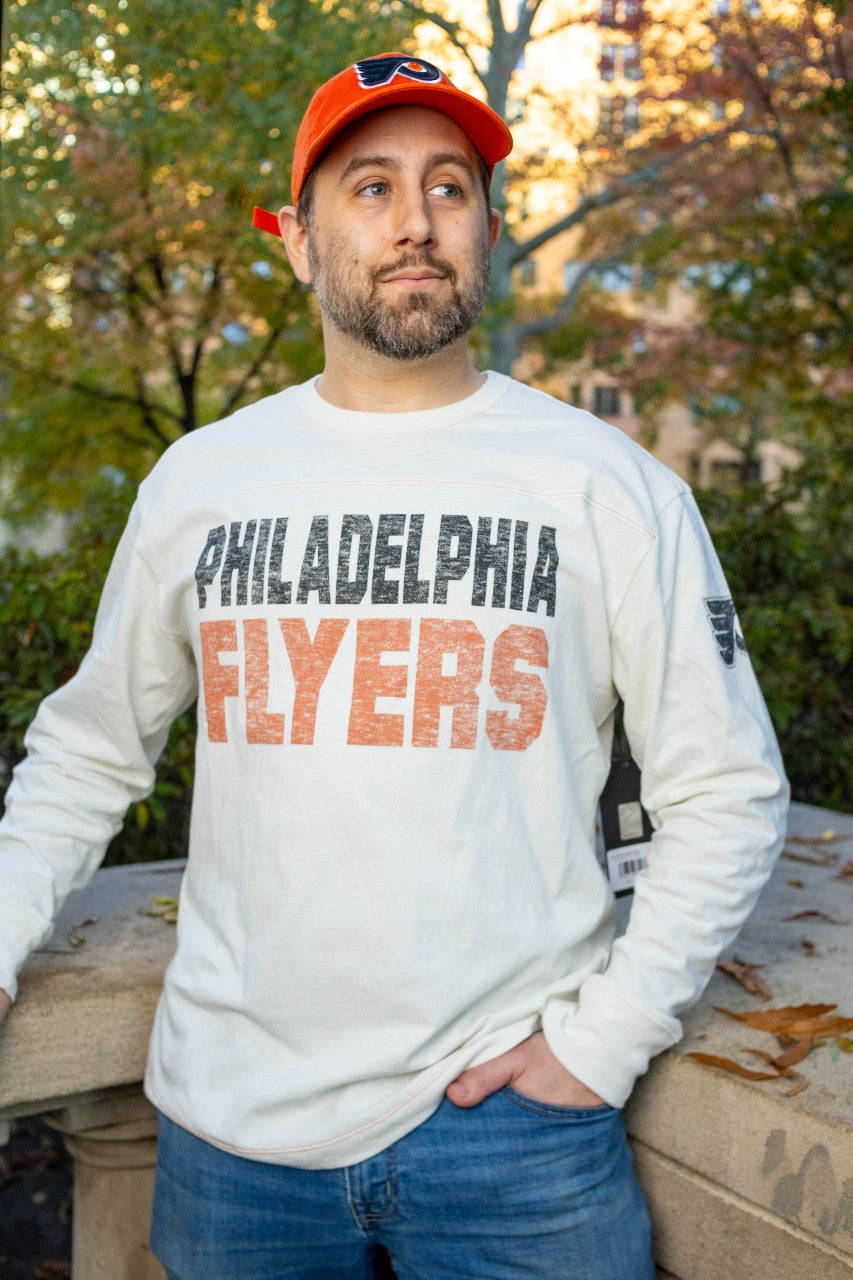 Philadelphia Flyers Sandstone Double Header Stack Long Sleeve Tee