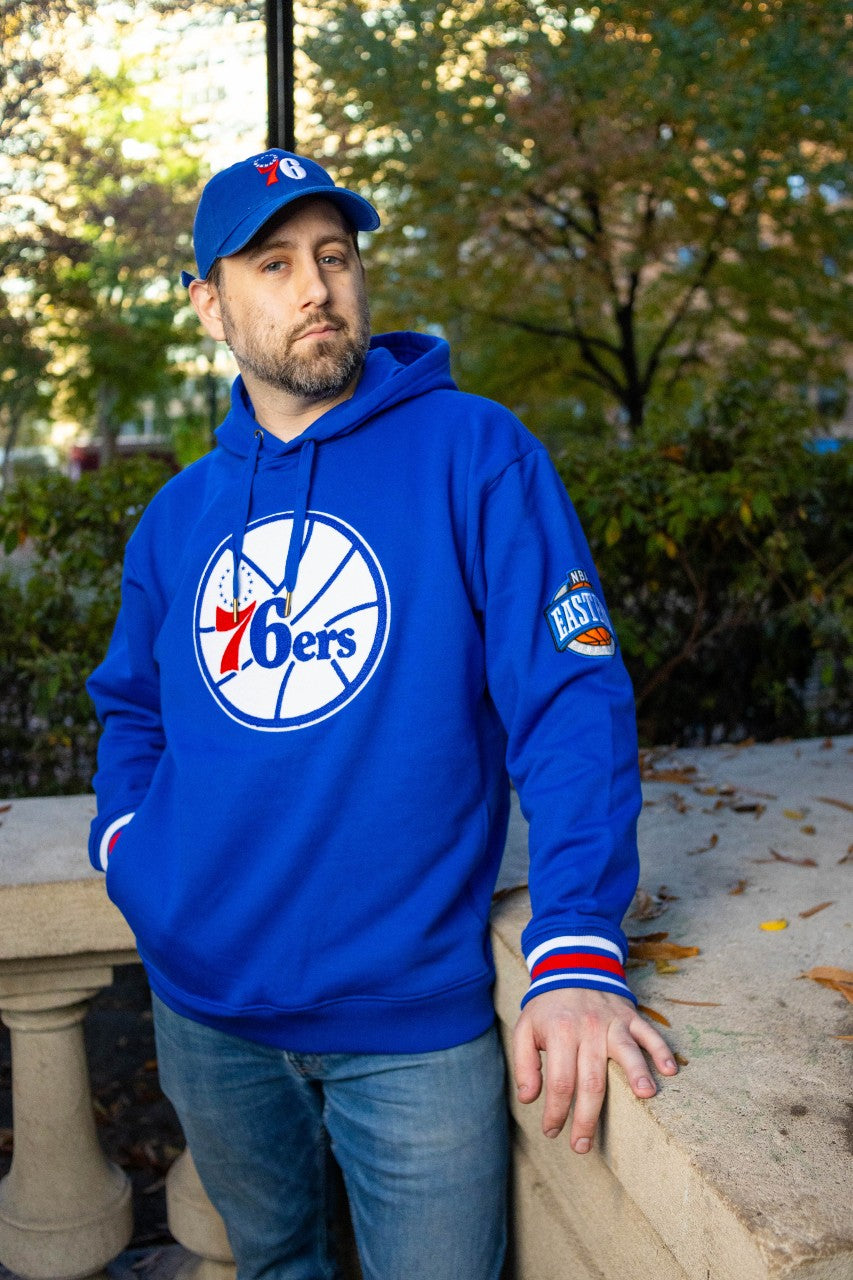 Philadelphia 76ers Chainstitch Fleece Blue Hoodie